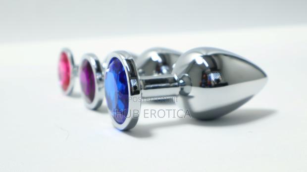 Premium 3-Piece Jewelled Stainless Steel Anal Trainer Set - thumbnail 2