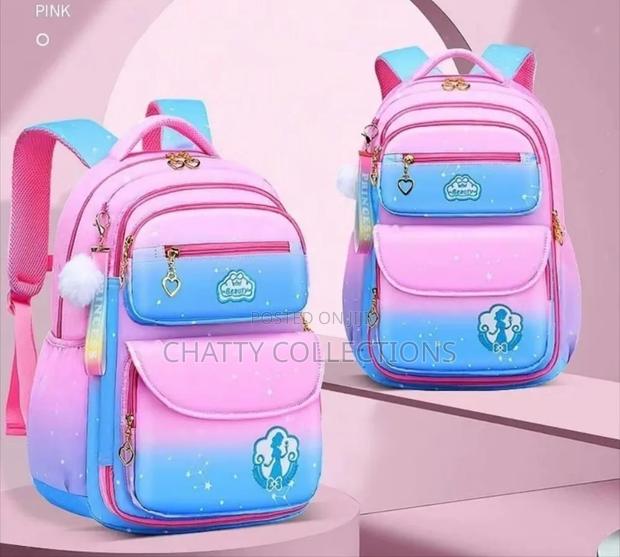 Gradient Pink Top Quality Girls School Bags - thumbnail 2