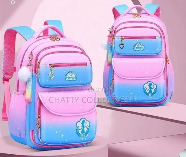 Gradient Pink Top Quality Girls School Bags - main view