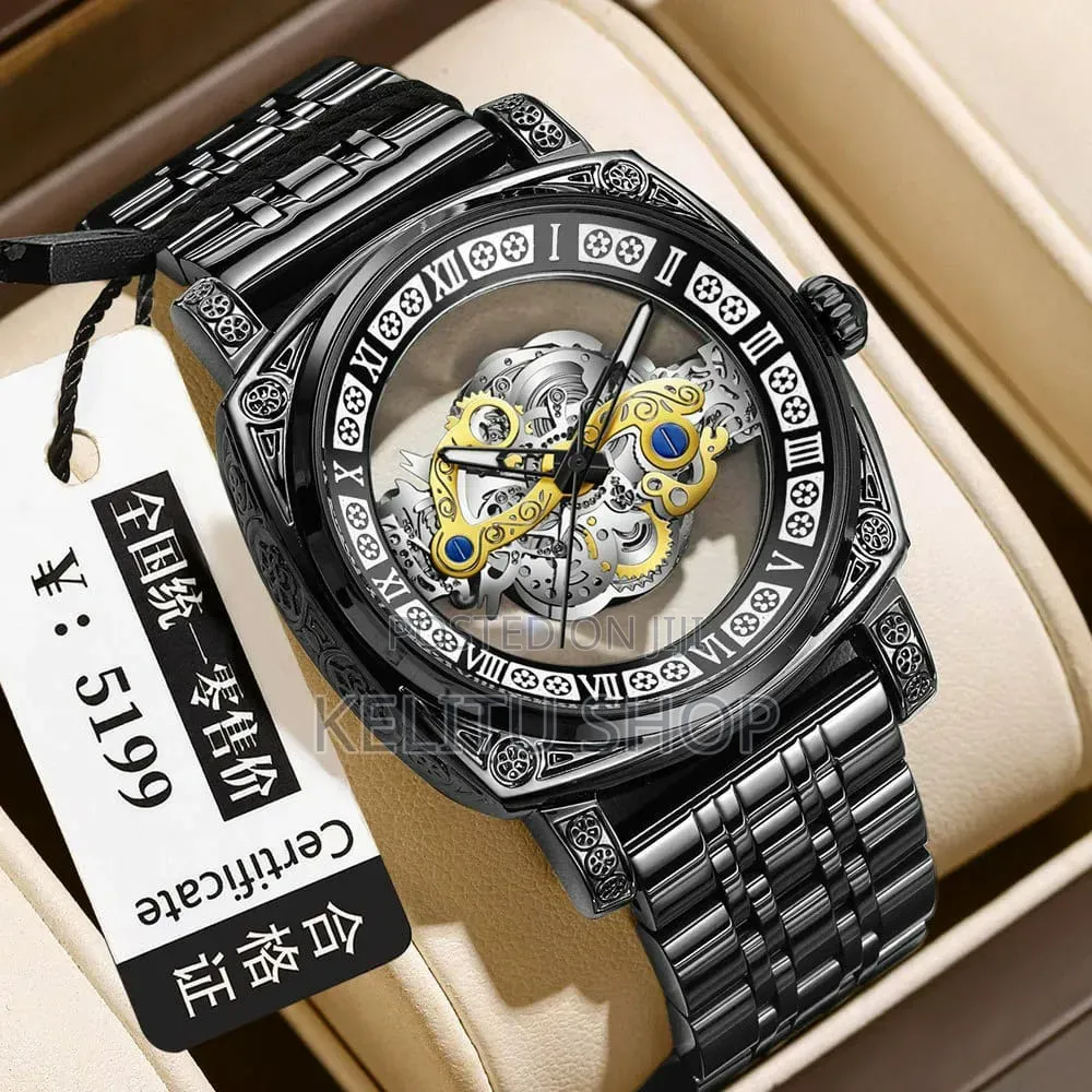 Gents Skeleton Dial Watch
