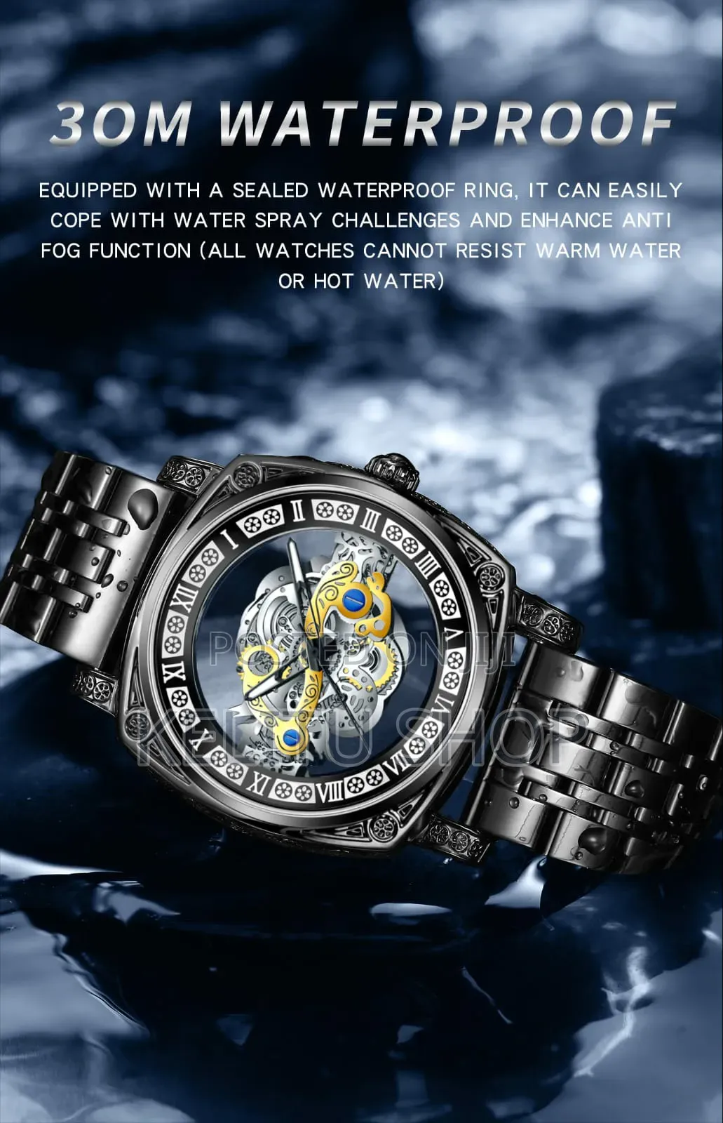 Gents Skeleton Dial Watch