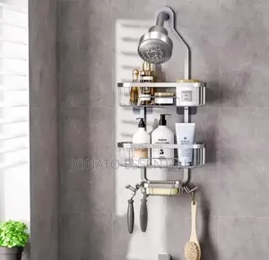 Aluminum Shower Caddy Bathroom Organizer Rack 3-Tier Shower Organizer