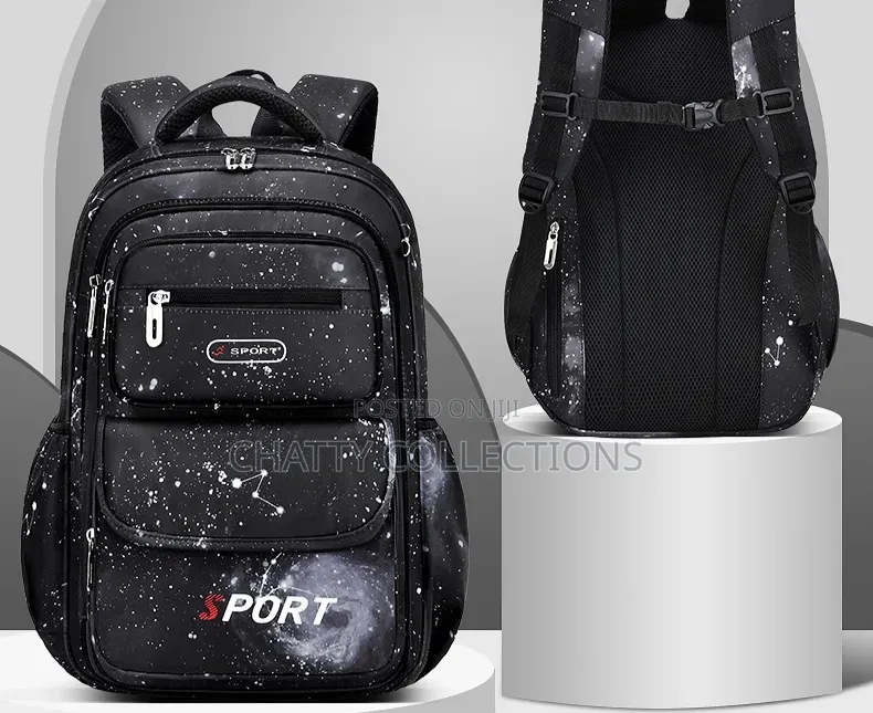 Starry Black Top Quality Boys School Bags