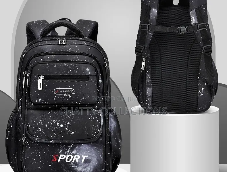 Starry Black Top Quality Boys School Bags