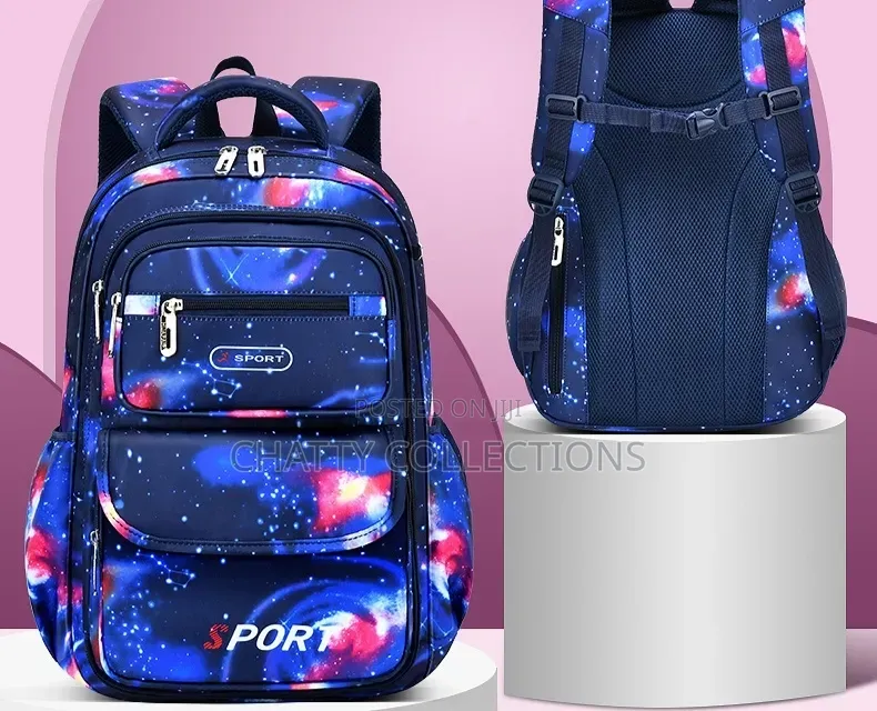 Colourful Starry Blue Top Quality Boys School Bags