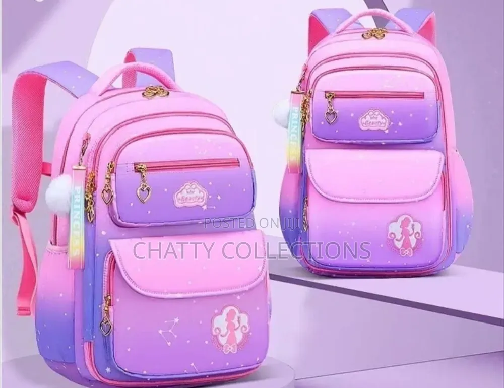 Gradient Purple Top Quality Girls School Bags
