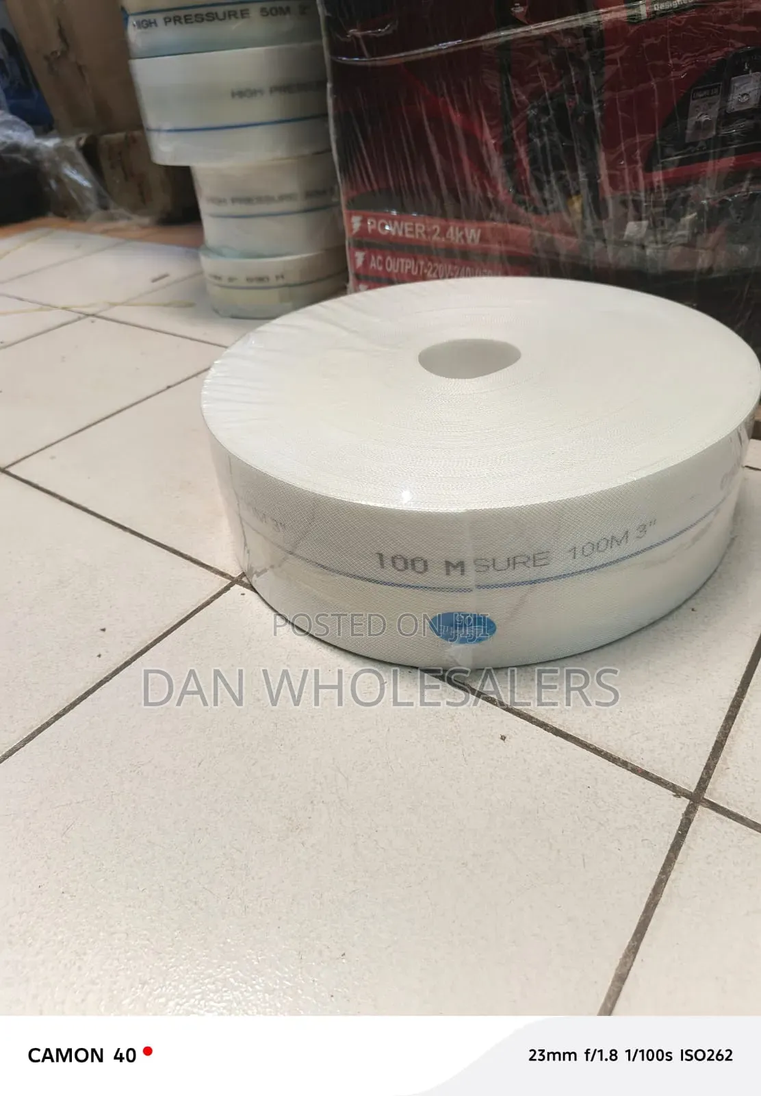 3 Inches 100 Meters High Pressure Canvas Pipe