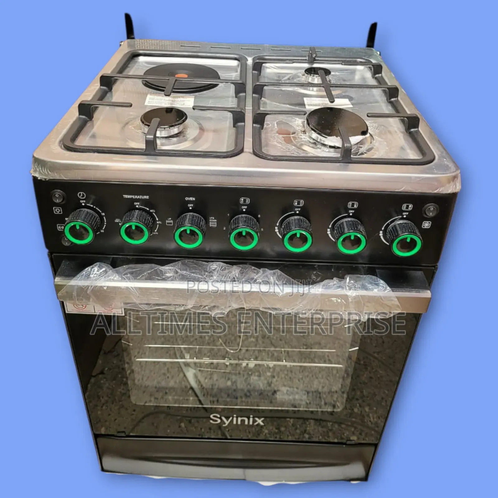 Syinix 3g+1e Standing Cooker 60x60cm With Electric Oven