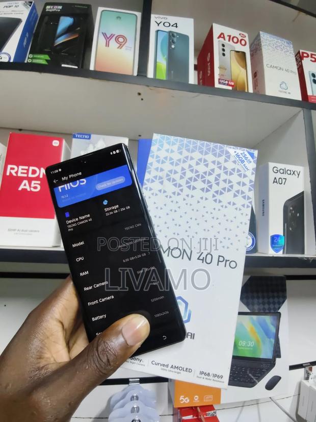 Tecno Camon 40 Pro 4G 256 GB Black