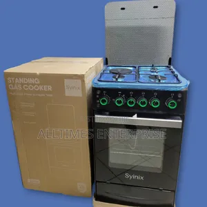 Syinix 50×50cm 3g+1e Standing Cooker With Electric Oven Now Available