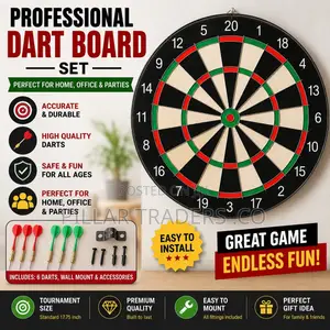 Wall Mounted Dart Board With Darts