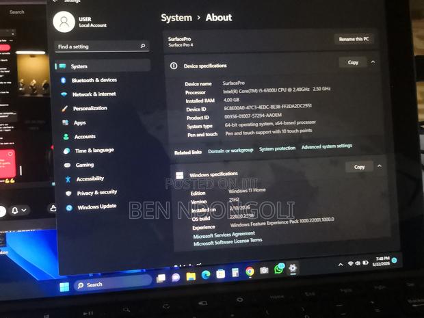 Laptop Microsoft Surface Pro 4 4GB Intel Core i5 SSD 128GB - thumbnail 2