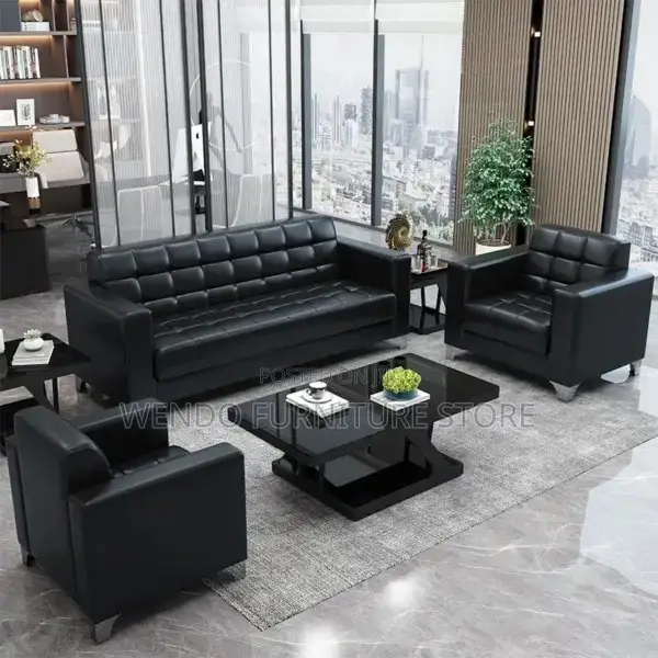 Office Sofa; Five Seaters Executive Leather Office Sofa Set