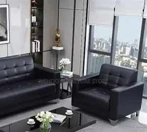 Office Sofa; Five Seaters Executive Leather Office Sofa Set