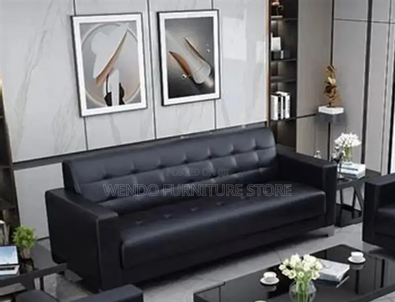 Office Sofa; Five Seaters Executive Leather Office Sofa Set