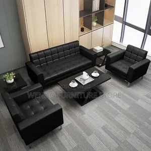 Office Sofa; Five Seaters Executive Leather Office Sofa Set