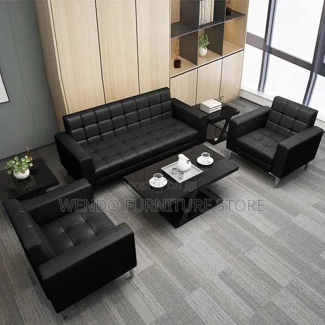 Office Sofa; Five Seaters Executive Leather Office Sofa Set