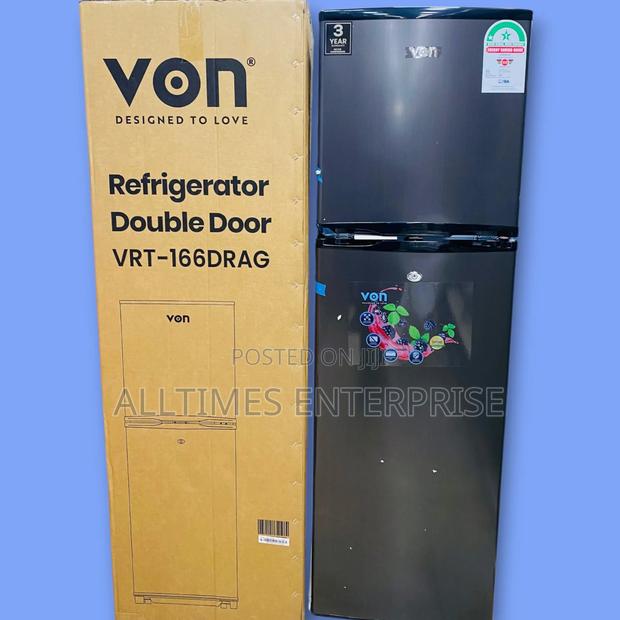 Von 166l Double Door Refrigerator - main view