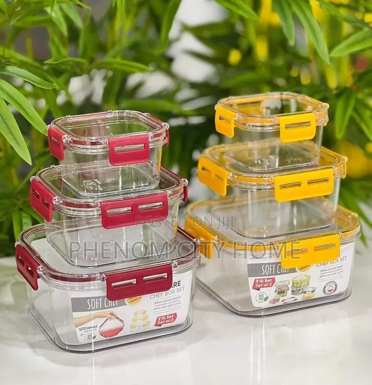 3pc Stackable Food Storage Containers