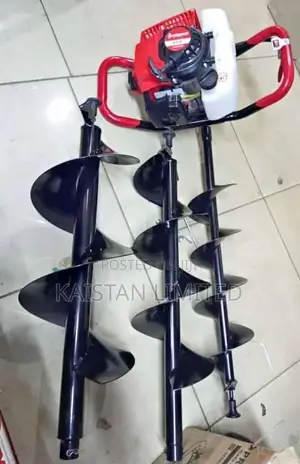 Hawk King 2-Stroke Earth Auger Machine With 3 Drill Bits