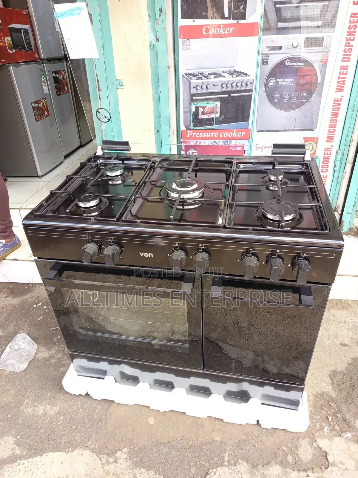 Von Vcf965031nsk Cooker 5 G Enamel Pan Support With Electric Oven