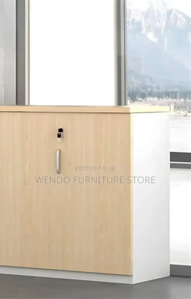 Office Cabinet; Executive Filing Credenza Cabinet With 4 Doors