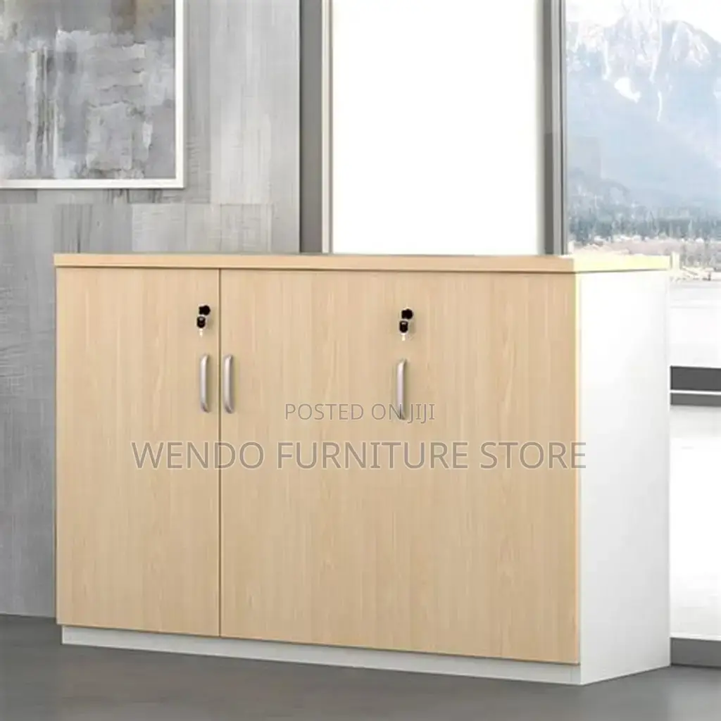 Office Cabinet; Executive Filing Credenza Cabinet With 4 Doors