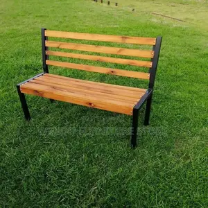 Luxury Wooden Garden Bench With Metal Frame