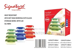 Set of 4 Glass Storage Containers