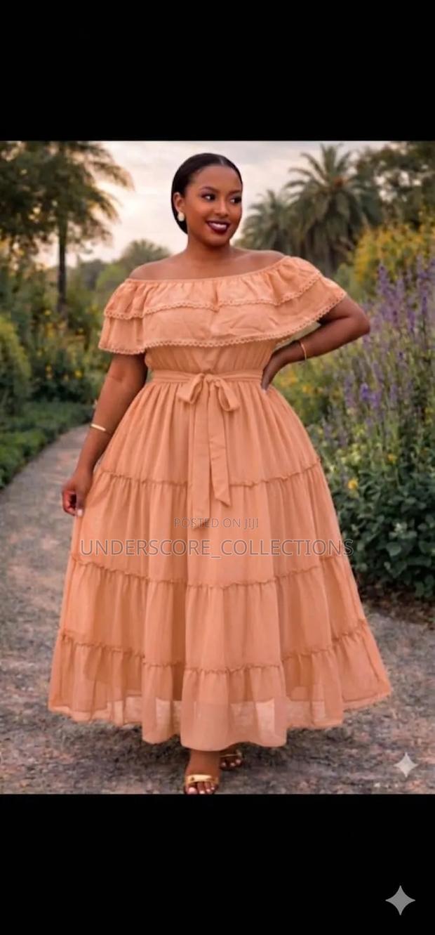 Ladies Light Weight Off Shoulders Maxi Dresses - thumbnail 2
