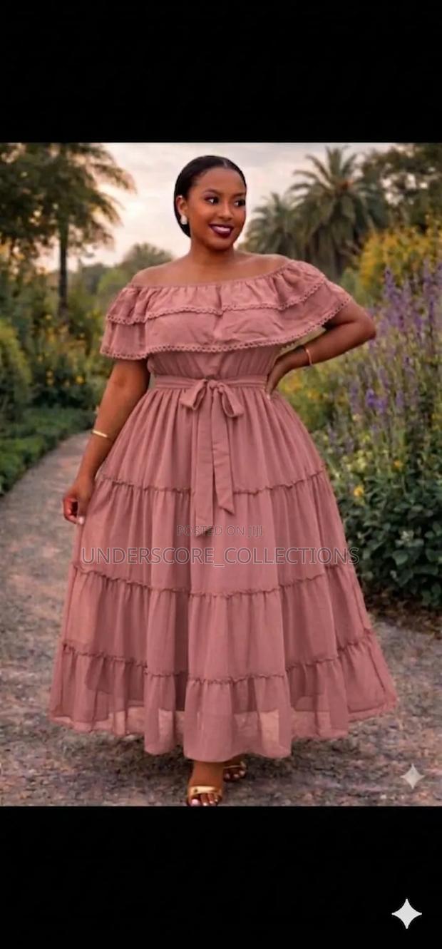 Ladies Light Weight Off Shoulders Maxi Dresses - thumbnail 3