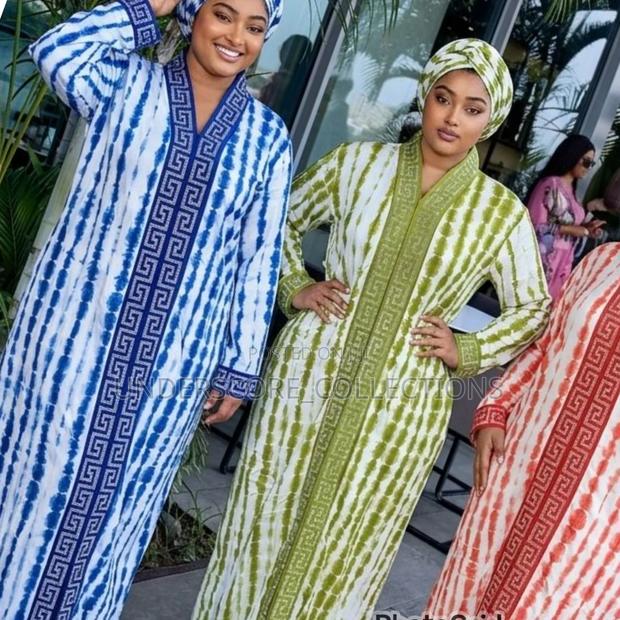 Ladies Multi-Colour Maxi Dress With Scurf - thumbnail 2