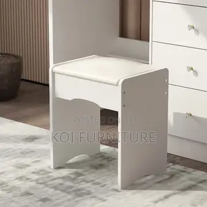 Dressers; White Classic Girls Bedroom Dressing Vanity Chairs