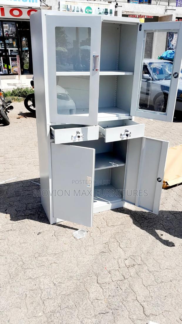 Half Glass Dinning Cabinet