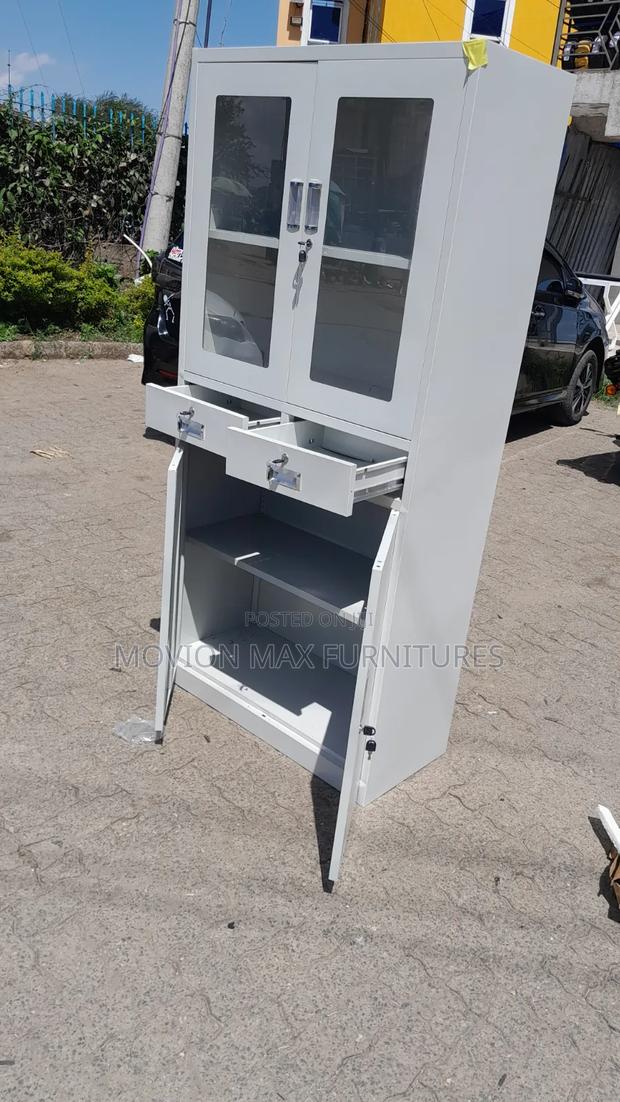 Half Glass Lockable File Cabinet - main view