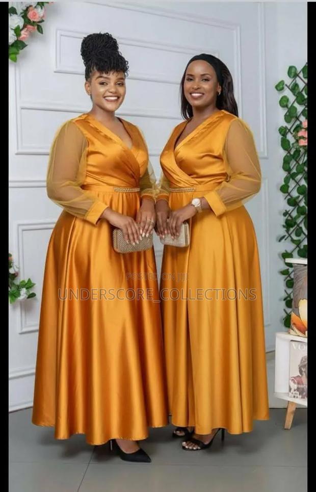 See Through Arms Maxi Dresses for Functions - thumbnail 2