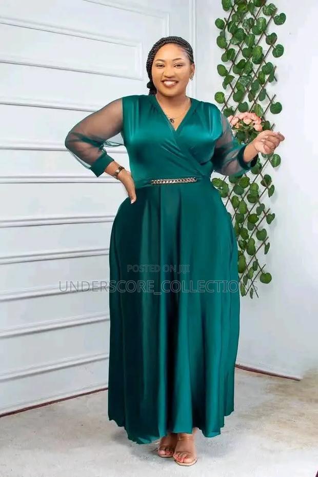 See Through Arms Maxi Dresses for Functions - thumbnail 4