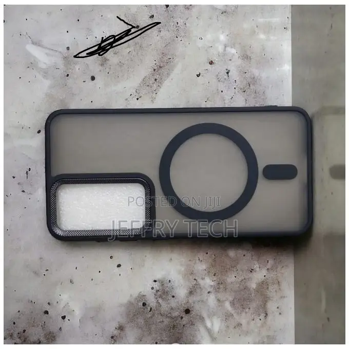 Samsung Galaxy A55 Magnetic Case - Black Tpu+Pc, Shockproof, Magsafe