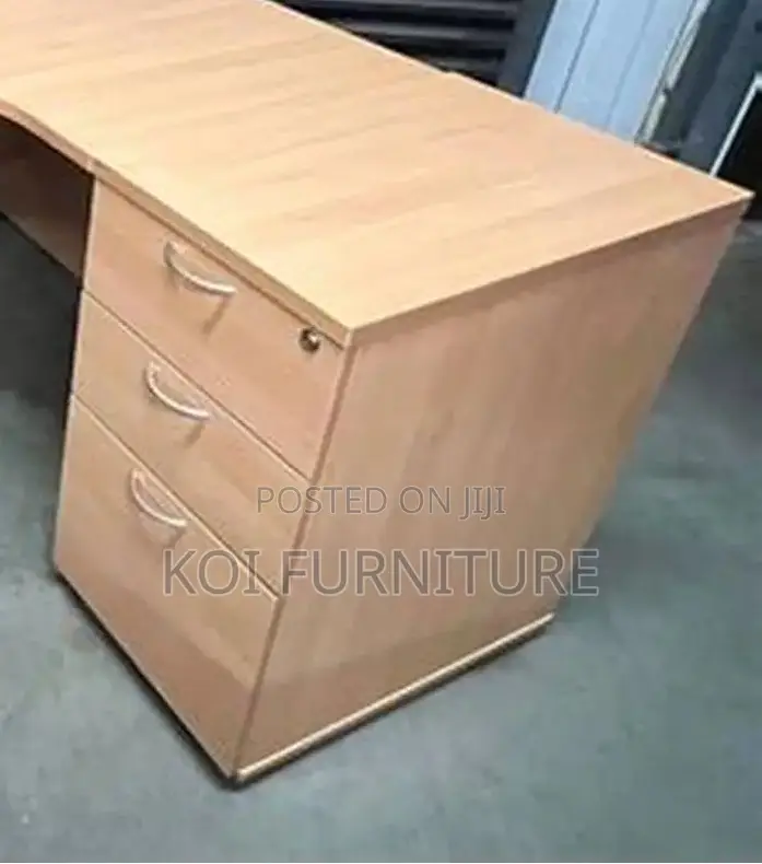 Office Desk; Clerical Beech Radial 1.4 Metercurved Office Desk
