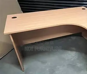 Office Desk; Clerical Beech Radial 1.4 Metercurved Office Desk