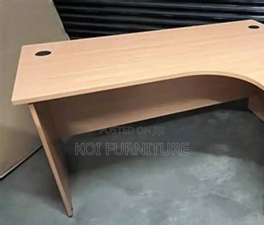 Office Desk; Clerical Beech Radial 1.4 Metercurved Office Desk