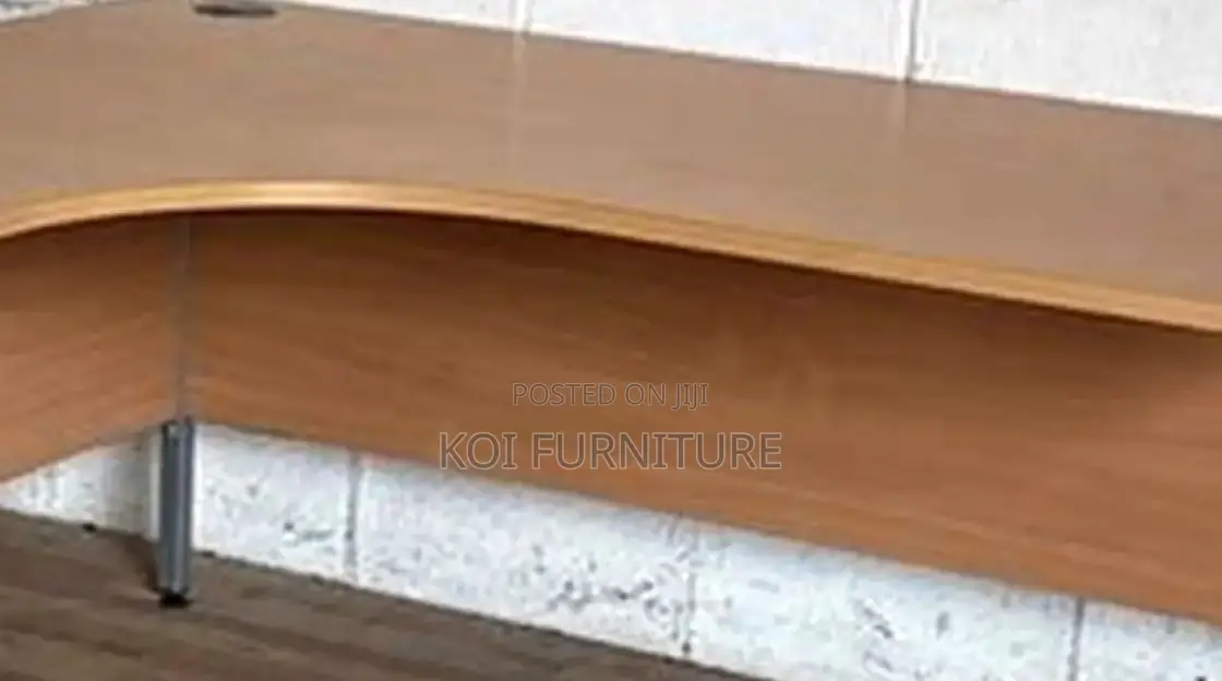 Office Desk; Clerical Beech Radial 1.4 Metercurved Office Desk