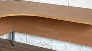 Office Desk; Clerical Beech Radial 1.4 Metercurved Office Desk
