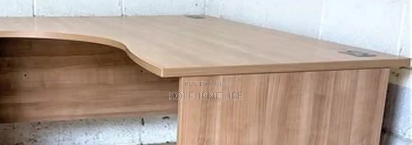 Office Desk; Clerical Beech Radial 1.4 Metercurved Office Desk