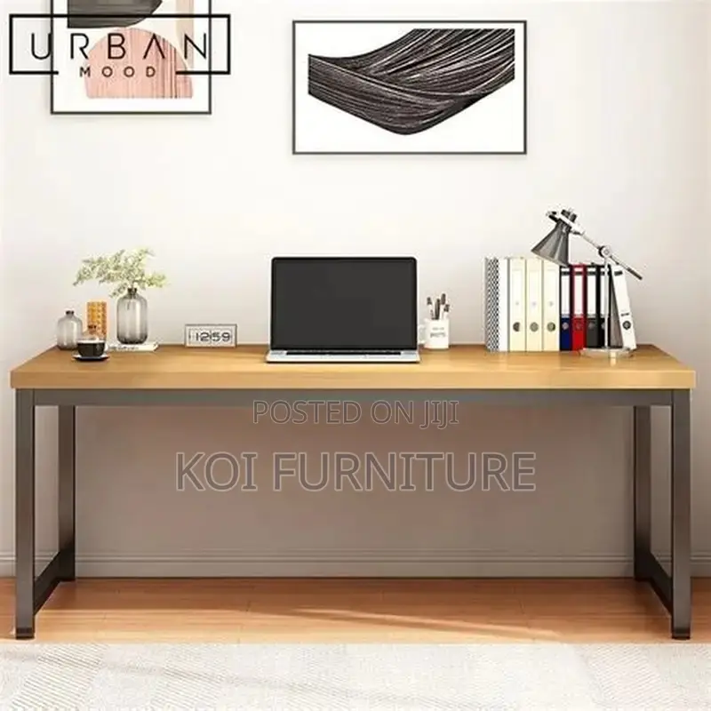 Office Desk; Natural Wooden Computer Office Desk