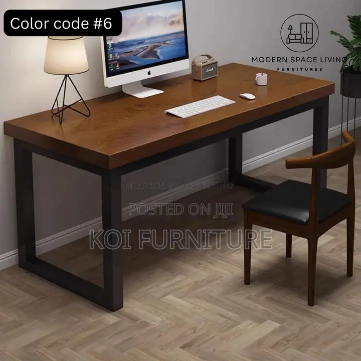 Office Desk; Natural Wooden Computer Office Desk