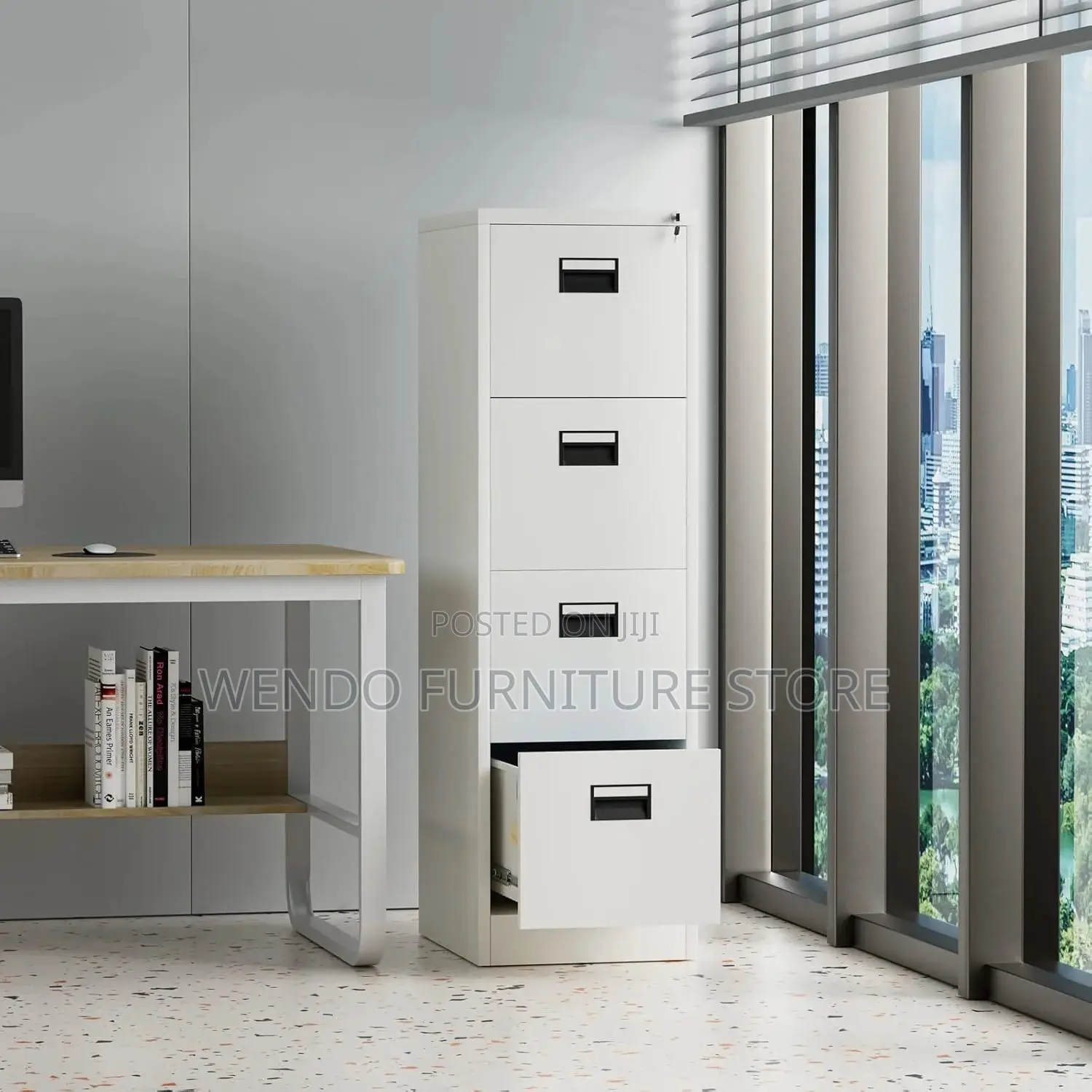 Office Cabinet; Filing Lockable Cabinet With 4 Drawers