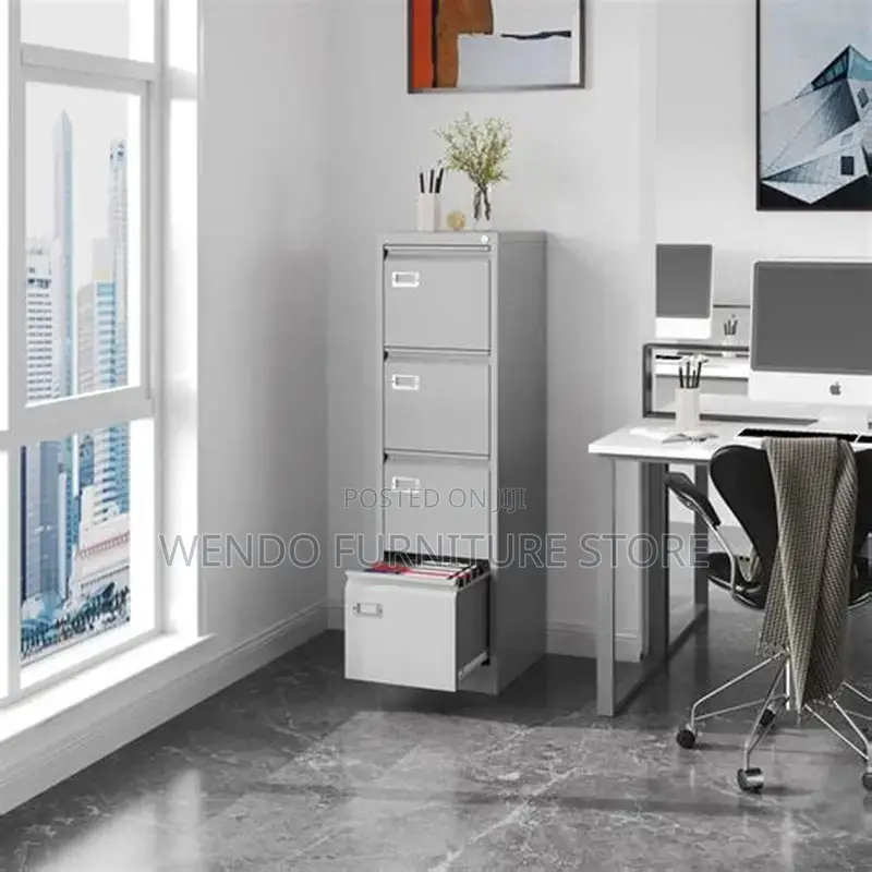 Office Cabinet; Filing Lockable Cabinet With 4 Drawers