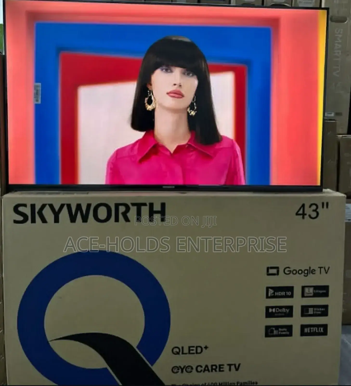 Skyworth 43 Qled+ Smart Google Poweres Frameless Tv - Eye Care