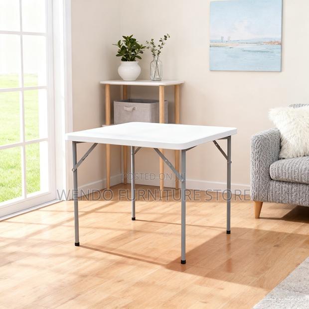 Home Tables; Foldable White Outdoor Picnic Tables
